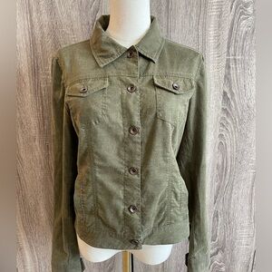MEC Army Green 53% HEMP Blend Button Up Jacket. Size 6